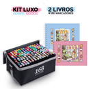 Kit 2 Livros Capa Dura + Canetas Touch