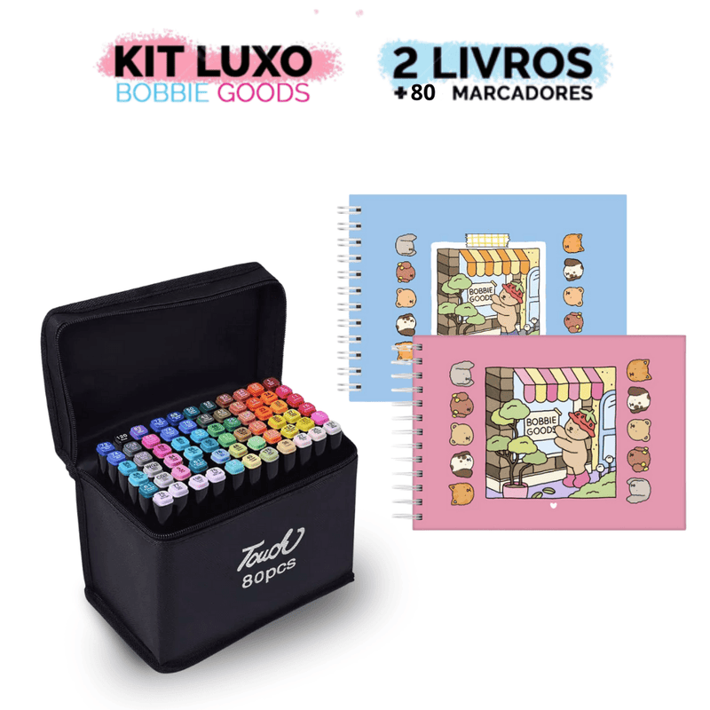 Kit 2 Livros Capa Dura + Canetas Touch