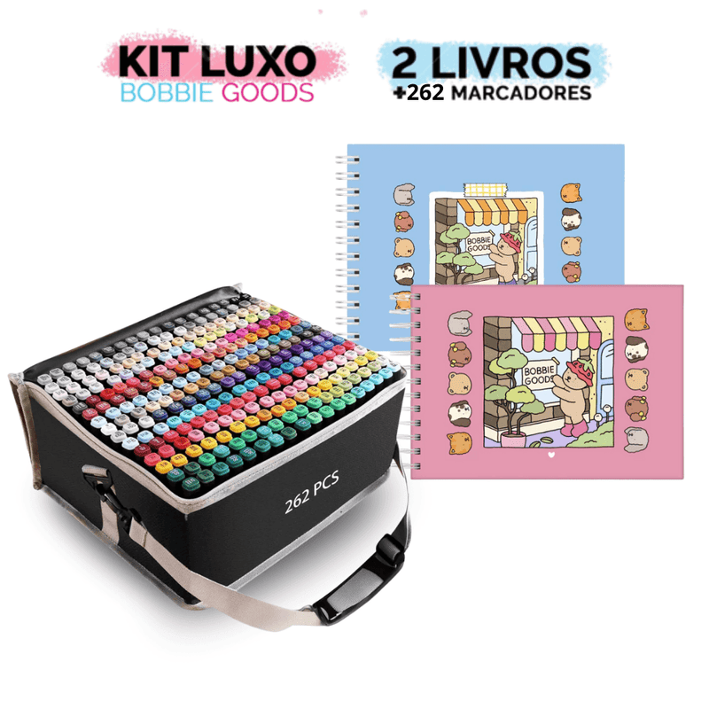 Kit 2 Livros Capa Dura + Canetas Touch