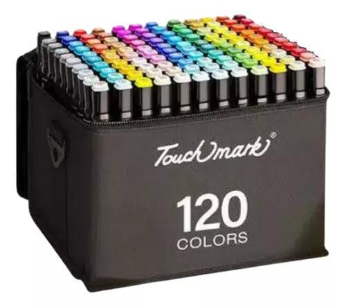 Conjunto Canetinhas Touch Ponta Dupla 120 Cores