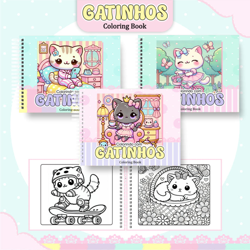 Livro de Colorir Gatinhos