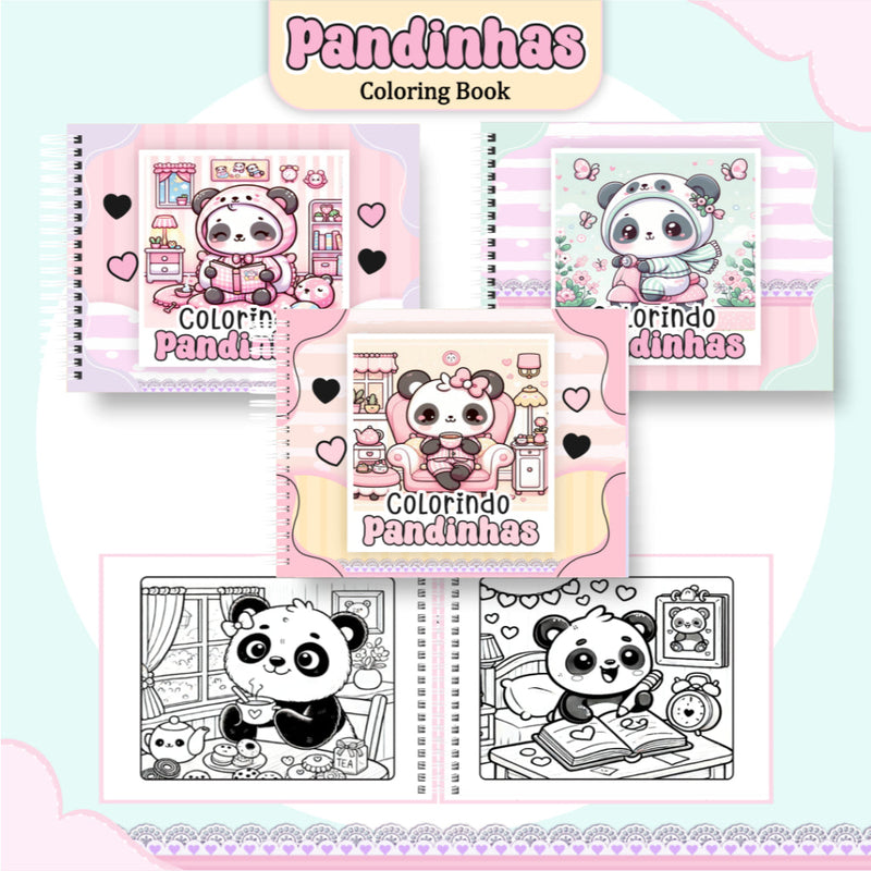 Livro de Colorir Pandinhas